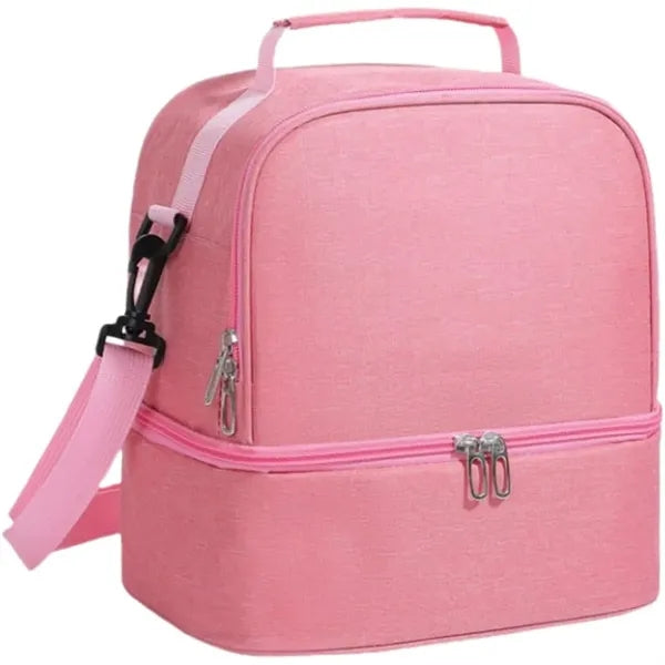 Large Double Deck Lunch Tote Bag