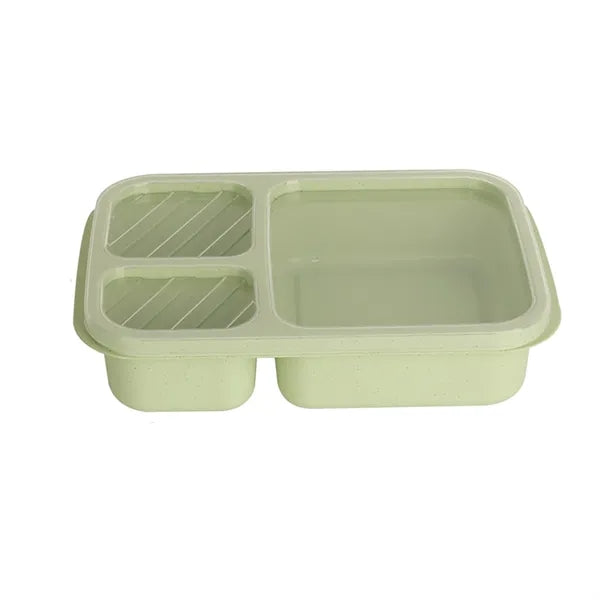 3 Compartment Wheat Straw Bento Lunch Box