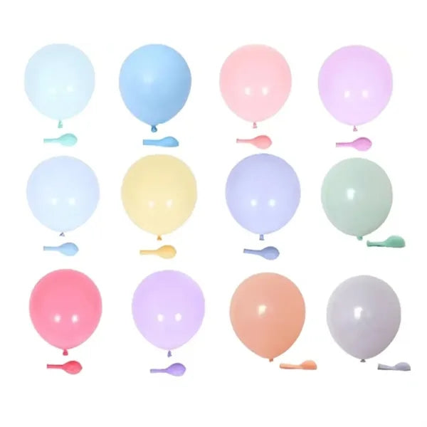 Assorted Rainbow Latex Balloons Macaron Sequins Metallic