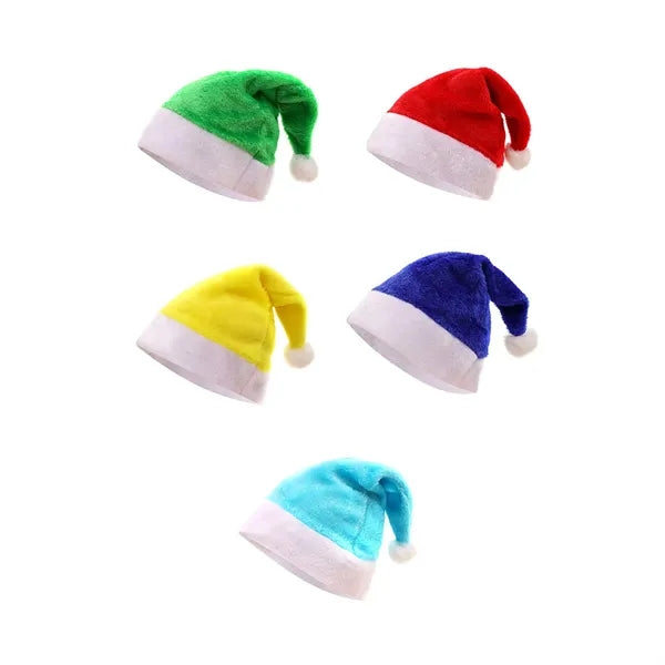 Large Red White Santa Christmas Fur Hat for Women Men