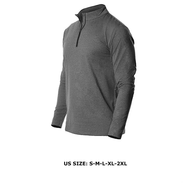 Men's Quarter Zip Up Pullover Long Sleeve Sweatshirt