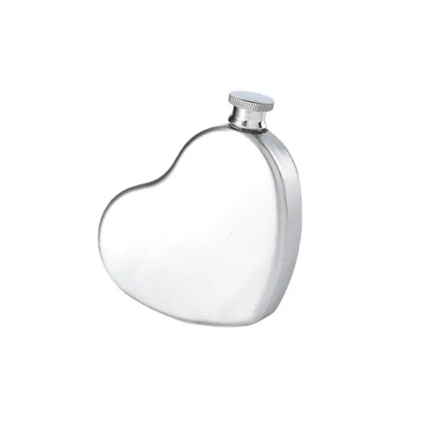 3oz Mini Stainless Steel Heart Shape Hip Flask