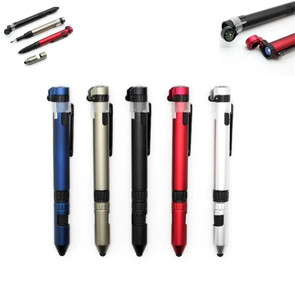 Multi-tool Compass ballpoint Flashlight light pen