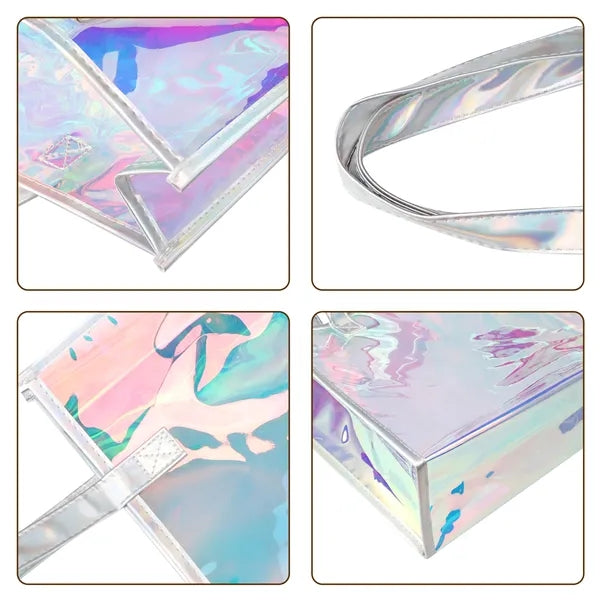 Waterproof TPU Holographic Clear Tote Bag W/ Handle