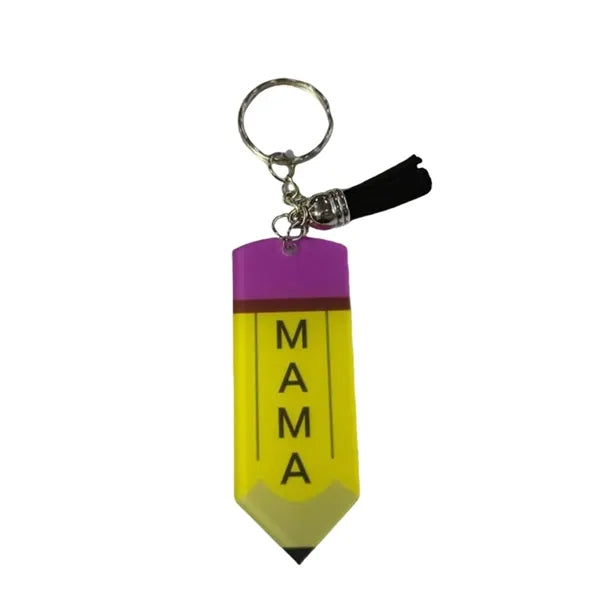 Blank Letter Tassel Keychain