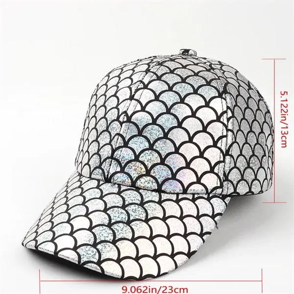 Men's and women's street dance fish scale baseball cap