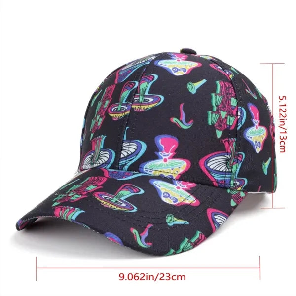 Unisex Cartoon Casual Sun-Protective Printed Baseball Cap