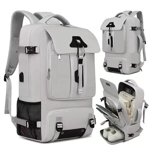 Multi-Compartment 60L Polyester Backpack