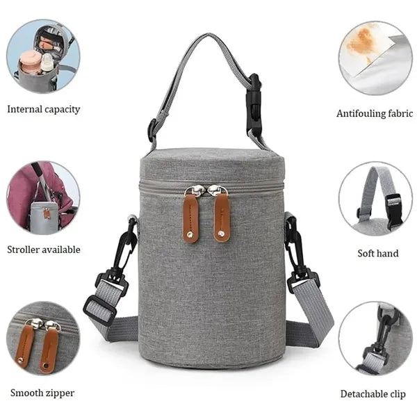 Insulated Baby Bottle Cooler Tote Bag