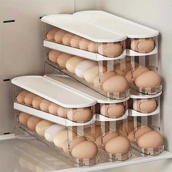 Durable Space-Saving 2-Tier Egg Storage Box