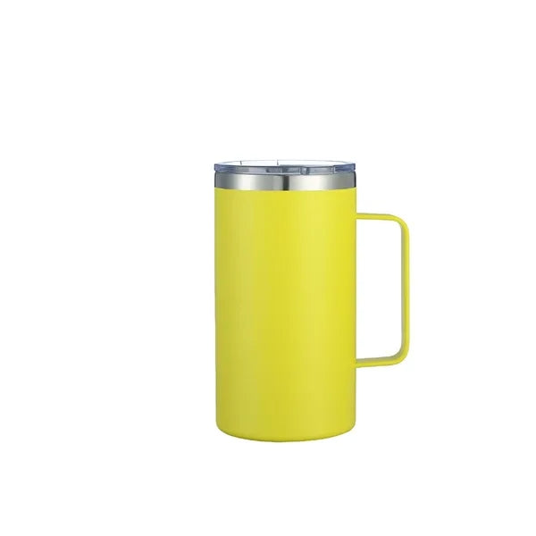 24oz Insulated Travel Mug Stainless Steel Double Wall Handle