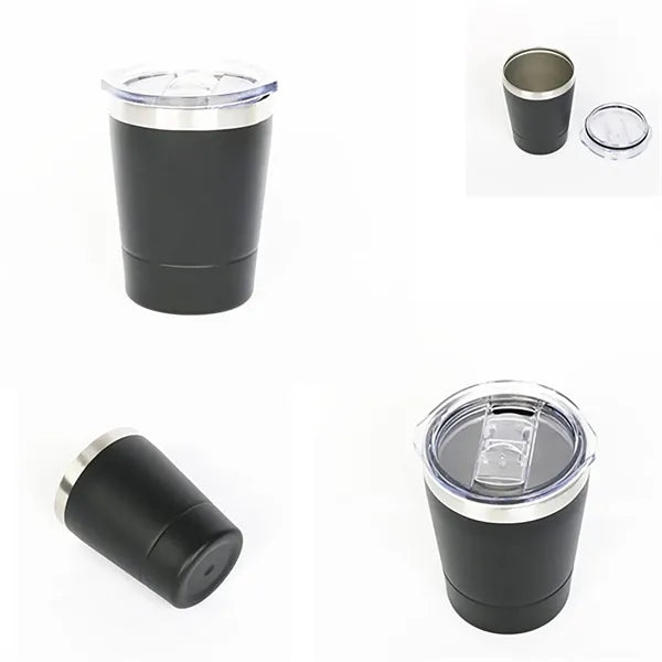 8oz Double Wall SS Thermal Tumbler with Push-on Lid