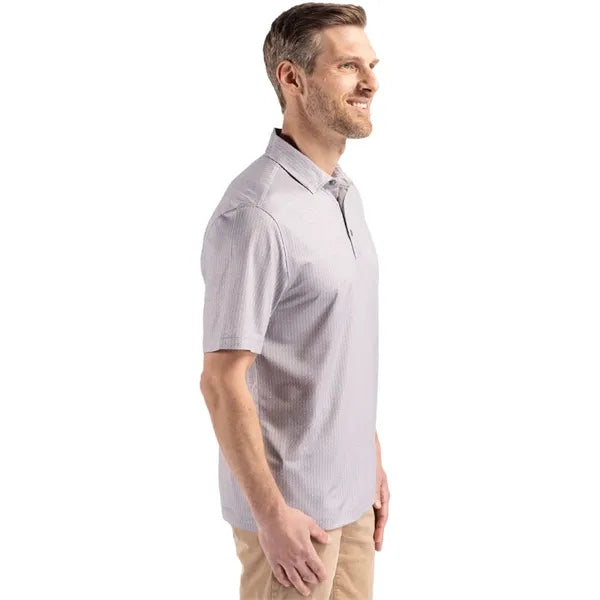 Cutter & Buck Pike Recycled Shadow Check Print Mens Polo