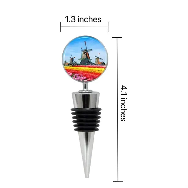 Heavy Duty Metal Wine Stopper - Full Color Top