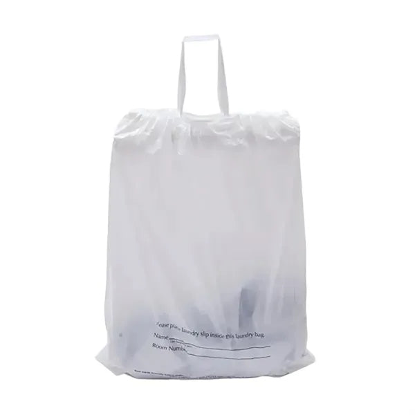 Plastic Hotel Laundry Bag with Drawstring