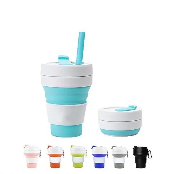 12oz Silicone Folding Pocket Coffee Cup