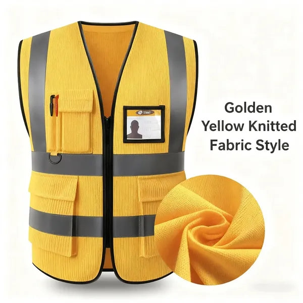 High Visibility Safety Reflective Vest With Pocket