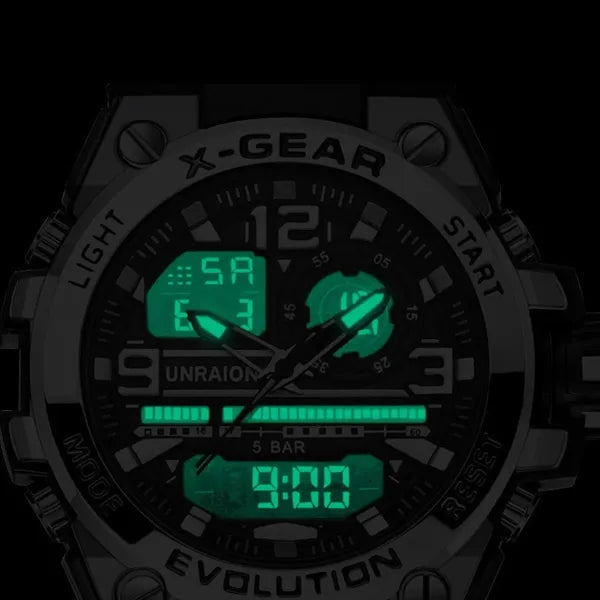 Men's tactical watch. Luminous, waterproof with calendar.