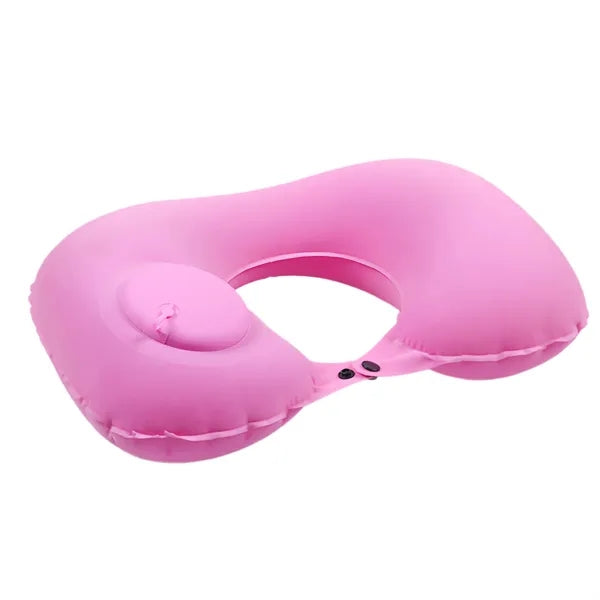 Premium Quick-Inflating Plush Travel Neck Pillow