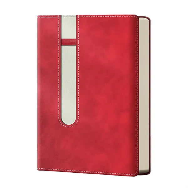 120 Pages Leather Notebook With Pen Holder