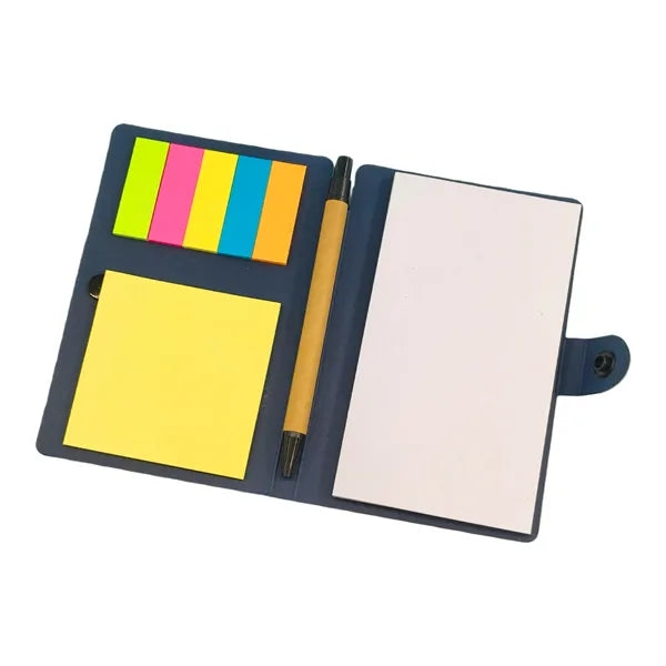 Sticky Note Flag Set With Pen Kraft Cover Four By Six Inch