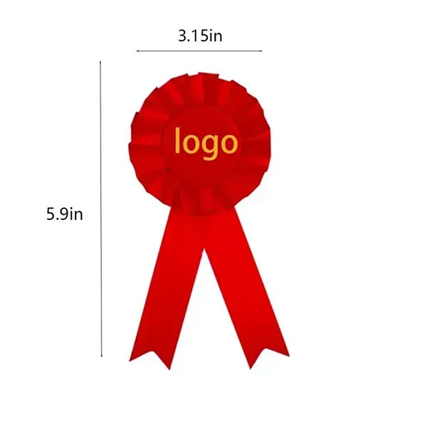 Rosette Ribbon Tinplate Badge