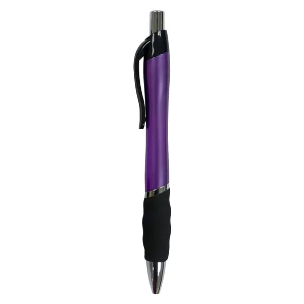 Clicker Pen "The Venture" with Black Rubber Grip