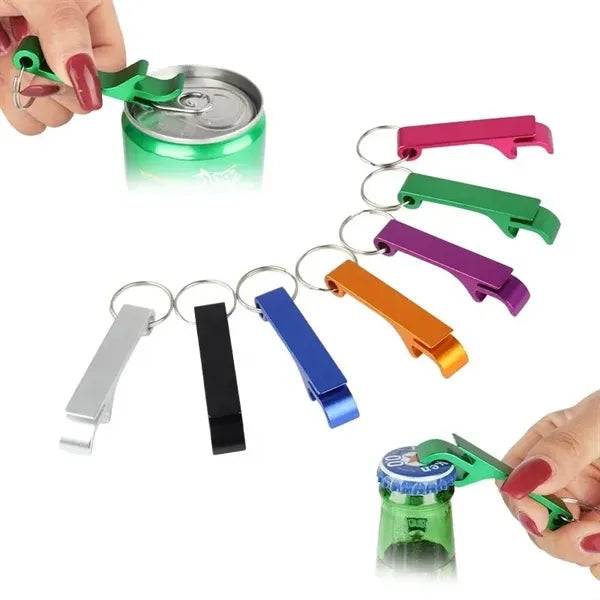 Aluminum Bottle Opener Keychain With Ring