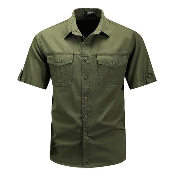 Logo Men's Short Sleeve Uniform Tactical Shirt