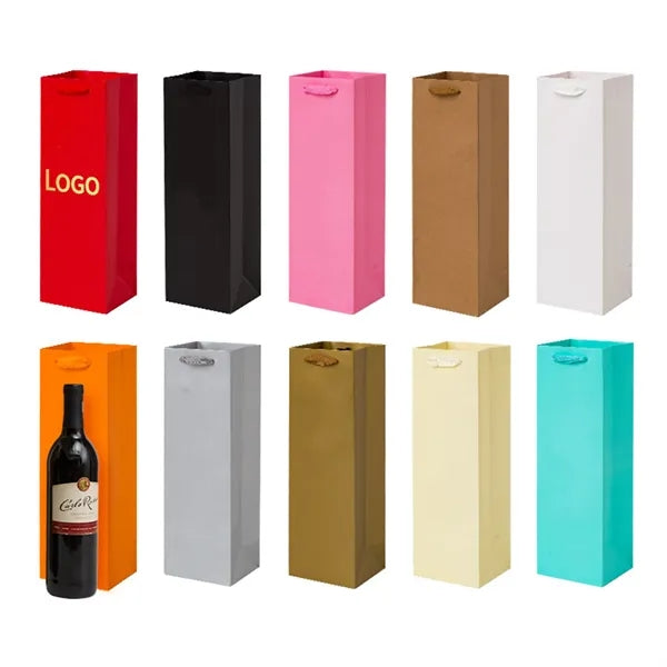 Kraft Paper Single Wine Bottle Gift Bag