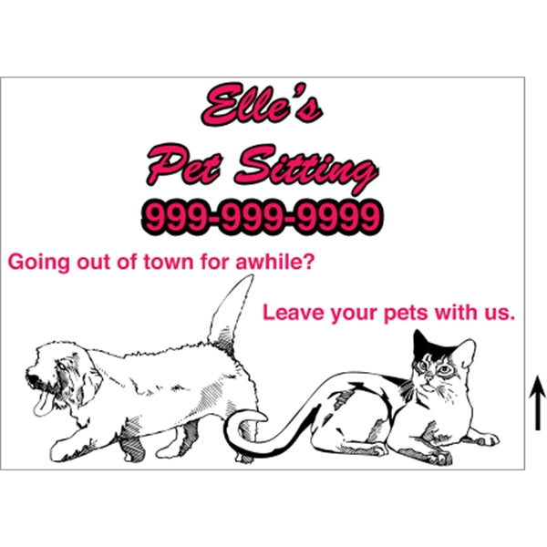 24" x 18" Corrugated Sign - 2 Colors, 1 Side