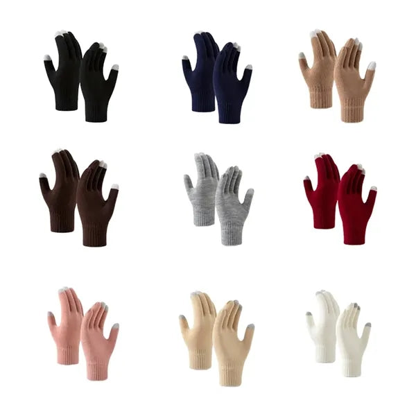 Winter Touch Screen Soft Warm Fleece Knit Texting Gloves