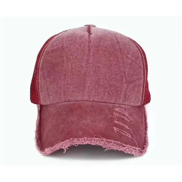Washed Distressed Cotton Caps