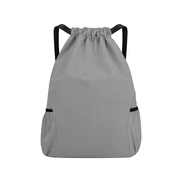 Waterproof Drawstring Backpack With 2 Mesh Pockets