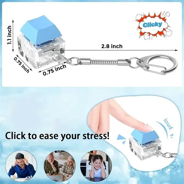 Clicky Keyboard Fidget Keychain