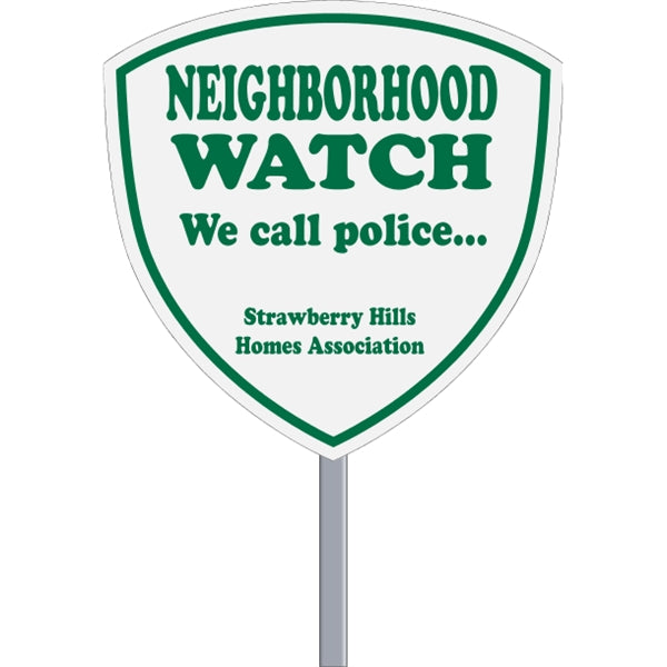 Shield Security Sign - Reflective