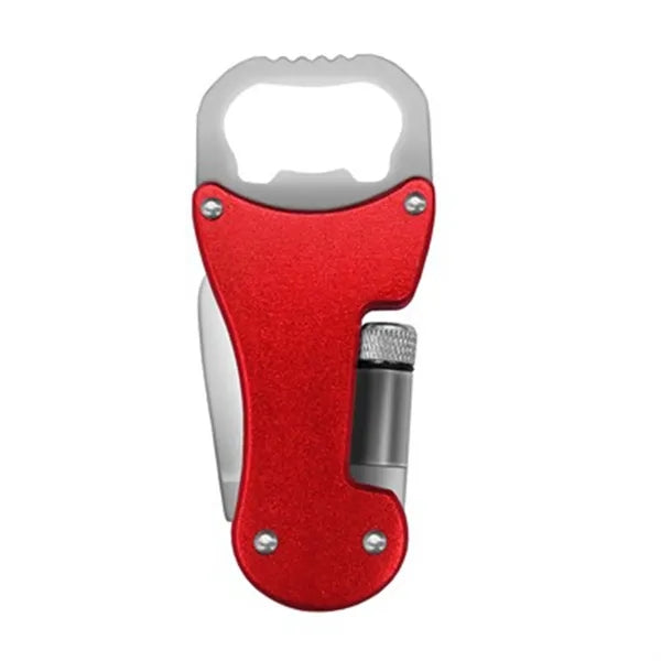 3 In 1 Bottle Opener With Flashlight And Knife
