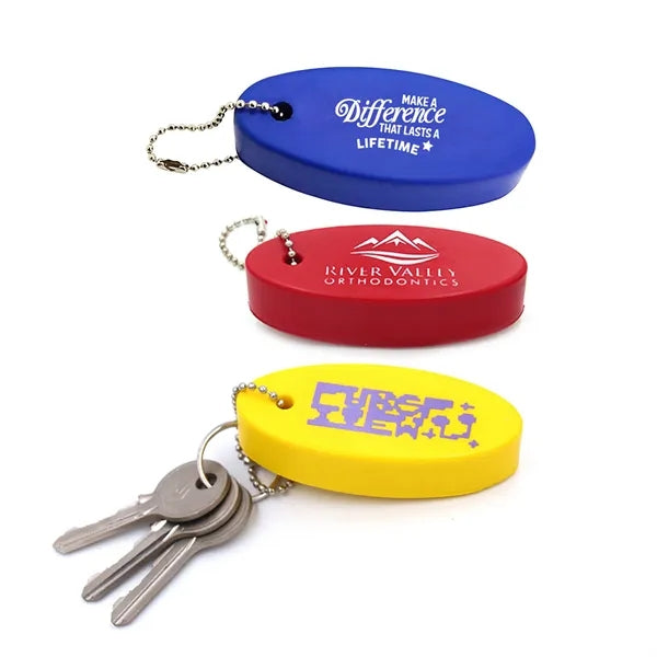 Oval Soft Floater Key Tag Keychain