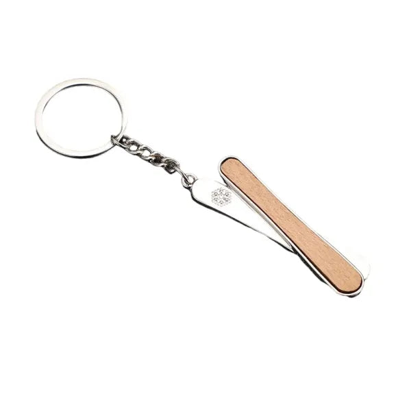 Wooden Rectangular Keychain