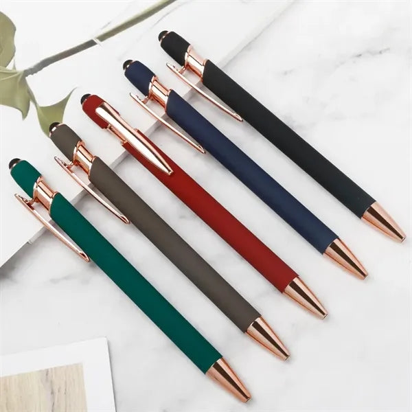 Rose Gold Soft Touch Rubber Pen