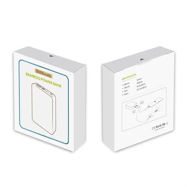 5000mAh Eco-friendly Bamboo Power Bank