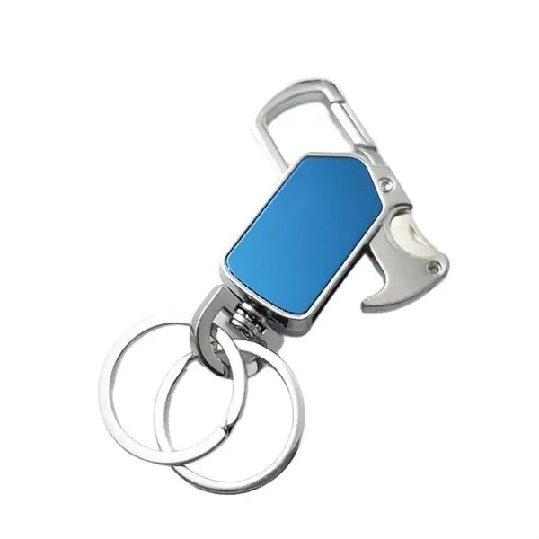 Key Chain With A Zinc Alloy Knife For Bottle Opening