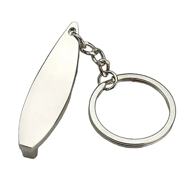 Surfboard-Shaped Bottle Opener Keychain
