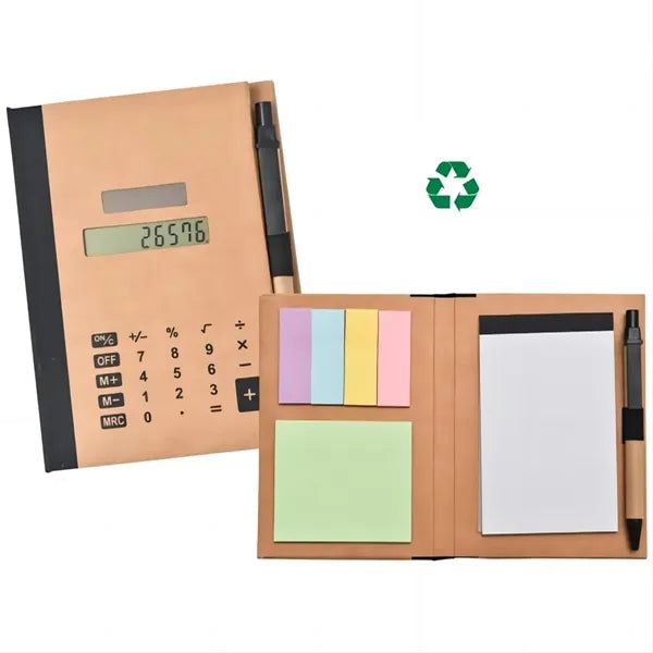 Recycle Write Notebook & Pen with Calculator