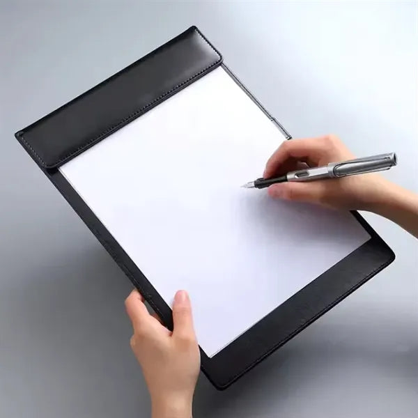 Magnetic PU Leather Clipboard with Pen Holder