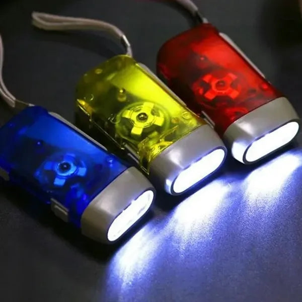 3LED Crank Press Emergency Flashlight