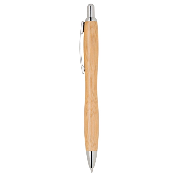 Bamboo-I Retractable Eco-Friendly Pens with Chrome Trims