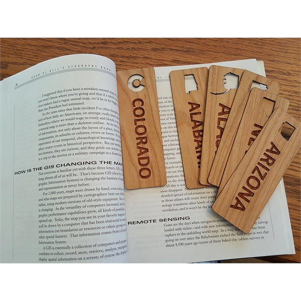 1.5" x 5.75" - Colorado Hardwood Bookmarks