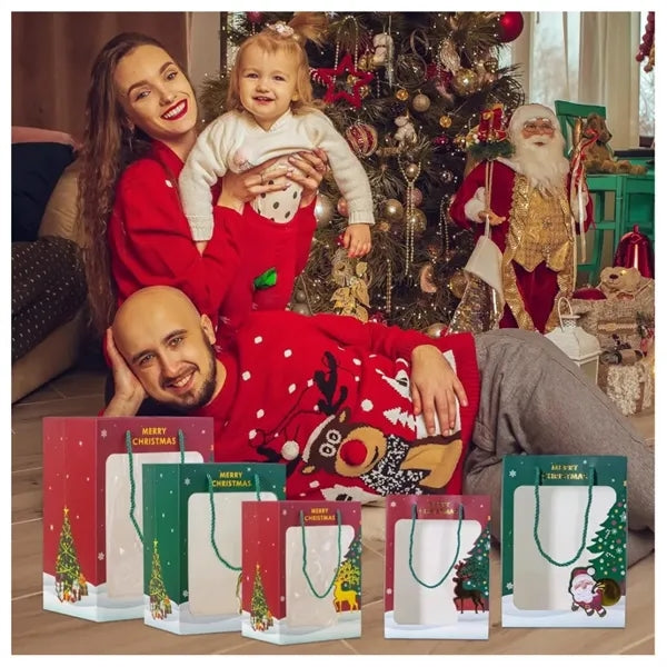 Christmas Gift Paper Bag With Handle