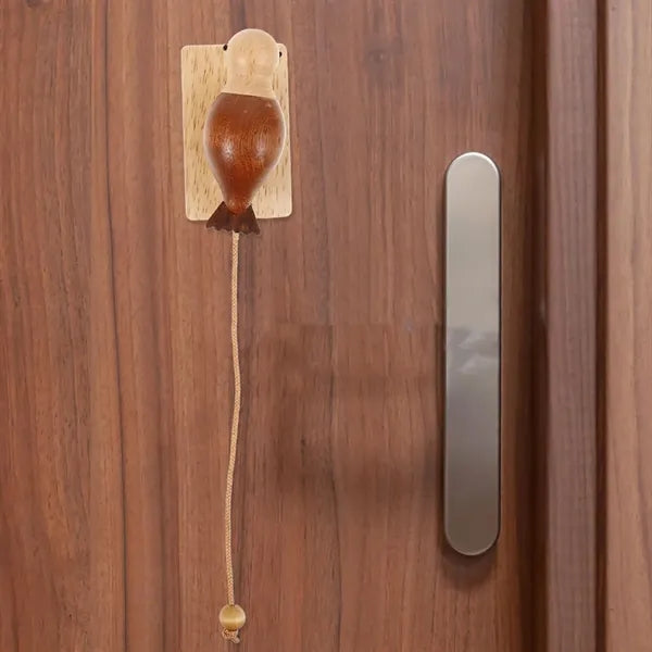 Bird Wooden Knocker Pendant Doorbell
